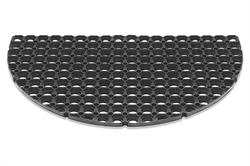 Gummimåtte Ringmåtte domino 22 mm sort halvrund i 45 x 75 cm