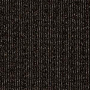 Ege Tæppeflise Una Tempo stripe Dark Brown i 48 x 48 cm