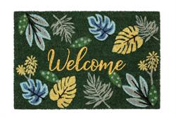 Dørmåtte Coco Glitter Welcome Leaves i 40 x 60 cm