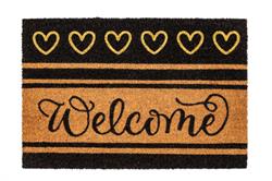 Dørmåtte Coco Glitter Welcome Hearts i 40 x 60 cm