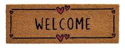 Dørmåtte kokos Ruco Welcome Hearts 26x75 cm