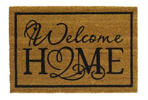 Dørmåtte i kokos i flot design Home Welcome home 40 x 60 cm