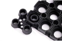 Gummimåtte Domino samlekryds til ringmåtter i sort