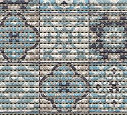 Bademåtter i ruller i 65 cm bredde i Tile antique blue