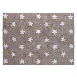 Lorena Canals Eksklusive børnetæpper Stars grey white 120x160 cm