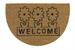 Kokosmåtte økologisk halvrund welcome flowers 40x60 cm