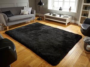 Flair Rugs Shaggy Pearl Black