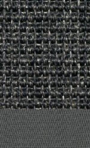 Sisal Salvador anthrazit 040 tæppe med kantbånd i grau 042