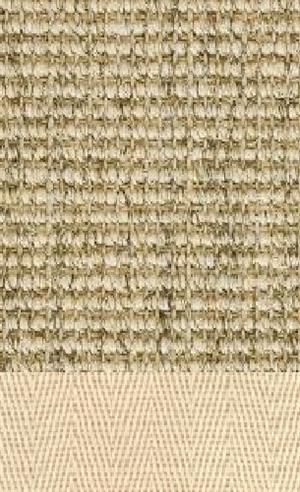 Sisal Salvador birke 086 tæppe med kantbånd i natur farve 000
