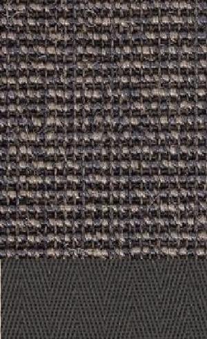 Sisal Salvador dunkelgrau 042 tæppe med kantbånd i granit 045