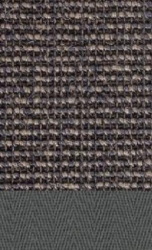 Sisal Salvador dunkelgrau 042 tæppe med kantbånd i grau 042