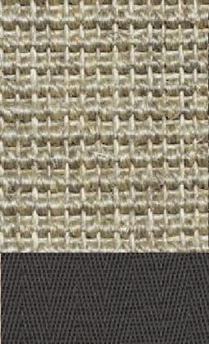 Sisal Salvador hirse 002 tæppe med kantbånd i granit 045