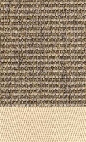 Sisal Salvador kit 044 tæppe med kantbånd i natur farve 000