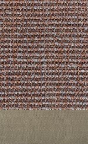 Sisal Salvador rosenholz 012 tæppe med kantbånd i eisen 046