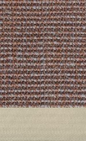 Sisal Salvador rosenholz 012 tæppe med kantbånd i elfenbein 003