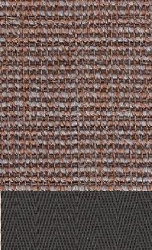 Sisal Salvador rosenholz 012 tæppe med kantbånd i granit 045