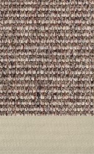 Sisal Salvador samt 087 tæppe med kantbånd i elfenbein 003