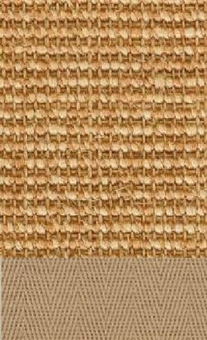 Sisal Salvador sand 065 tæppe med kantbånd i beige 002
