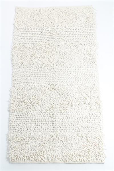 Bademåtte i hvid størrelse 60 x 100 cm - Bademåtte hvid i størrelse 60 x - Din tæppekæde.dk