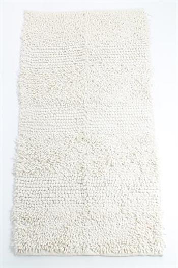 Bademåtte i hvid i størrelse 60 x 100 cm