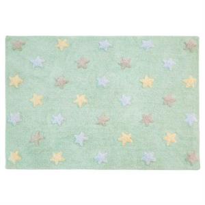 Lorena Canals Eksklusive børnetæpper Tricolor stars soft mint 120x160 cm