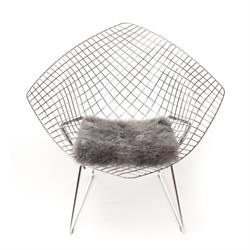 Lammeskind stolehynde i grey brisa korthår i 37 x 37 cm