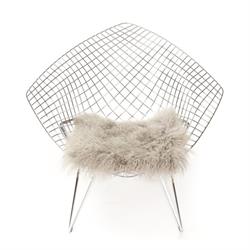 Tibetansk lammeskindshynde i Pearl i 37 x 37 cm