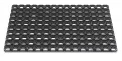 Gummimåtte Ringmåtte domino i sort i 60 x 80 cm