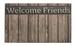 Dørmåtte i flot design Wood welcome friends