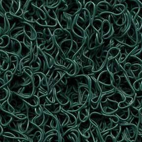 Curly spaghetti skrabemåtte i farve 004 grøn i 120 x 600 cm
