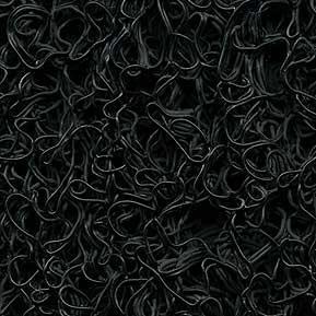 Curly skrabemåtte 007 i sort i 120 x 600 cm