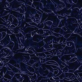 Curly spaghetti skrabemåtte i farve 010 blå i 120 x 600 cm