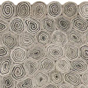 Design tæpper Woodstock i uld grå i Ø160 cm