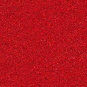 Nålefilt plat luksus tyk i rød i 200 cm bredde