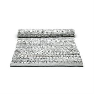 Rug Solid læder tæppe i light grey i 65 x 135 cm.
