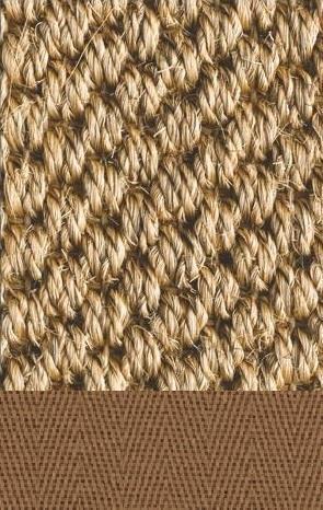 Sisal belize 033 bisquit tæppe med kantbånd i light brown