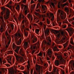 Spaghetty skrabemåtte i rød col 001